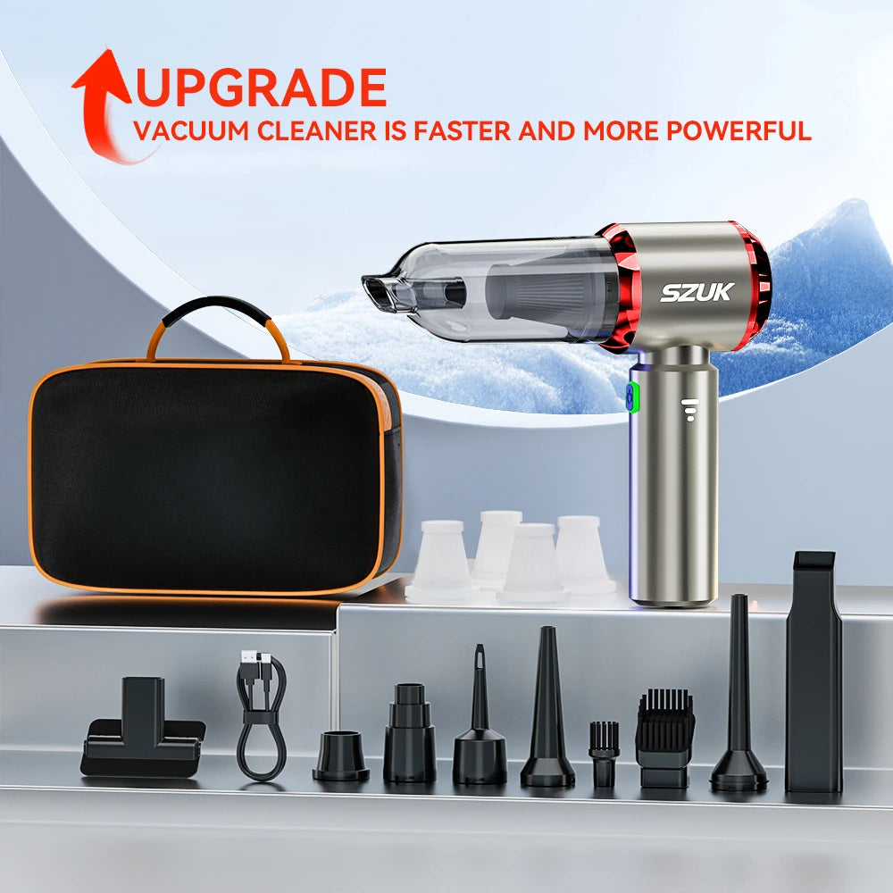 SZUK Mini Car Vacuum Cleaner 985000Pa Wireless Handheld Cleaner Cleaning Machine Strong Powerful Portable Vacuum Cleaner Car