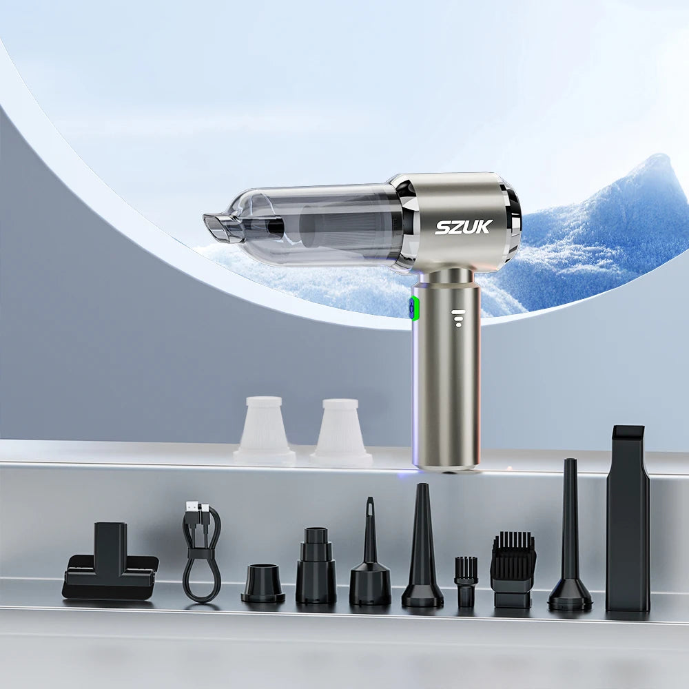 SZUK Mini Car Vacuum Cleaner 985000Pa Wireless Handheld Cleaner Cleaning Machine Strong Powerful Portable Vacuum Cleaner Car