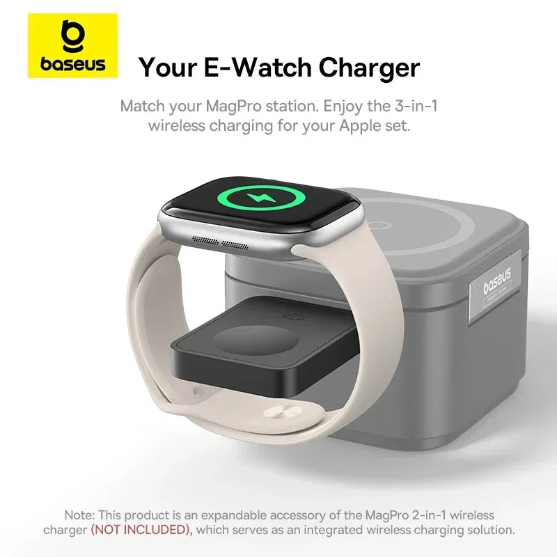 Baseus MagPro Magnetic Wireless Charger for E-Watch 2.5W For Apple Watch S1-S10 Series SE Series  Ultra Series