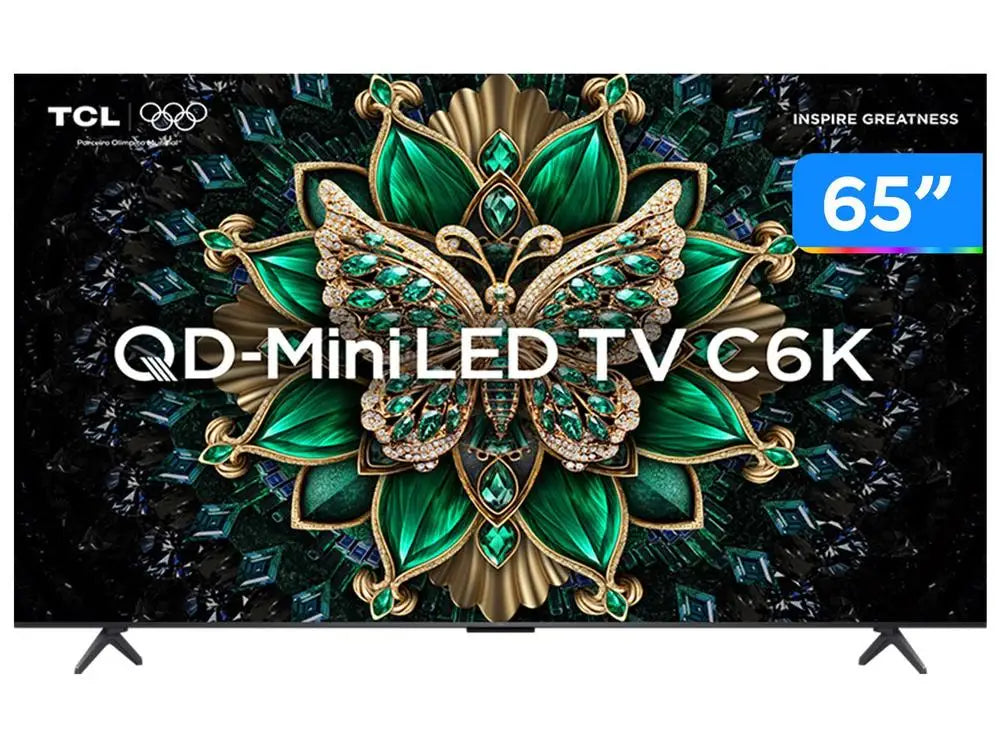 Smart TV 65 TCL 4K UHD MiniLED 65C6K 120Hz Google TV AiPQ Google Assistant 4 HDMI 2 USB