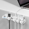 Joyroom 5-in-1 Magnetic Cable Organizer Management Adjustable Sliding Track Cable Clips Under Desk Wire Keeper JR-ZS588