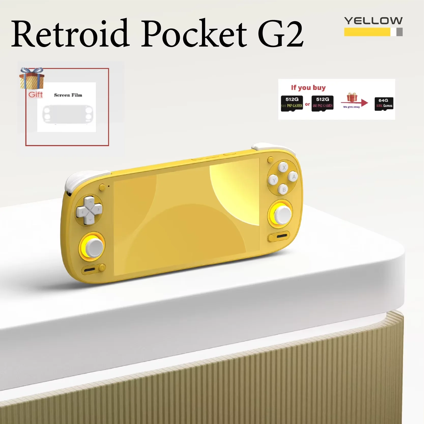 Retroid Pocket G2 Handheld Game Console RP G2 Android 15 5.5 Inch 1080P AMOLED Screen 5000mAh Hall-Effect Joystick PSP PS2 Gift