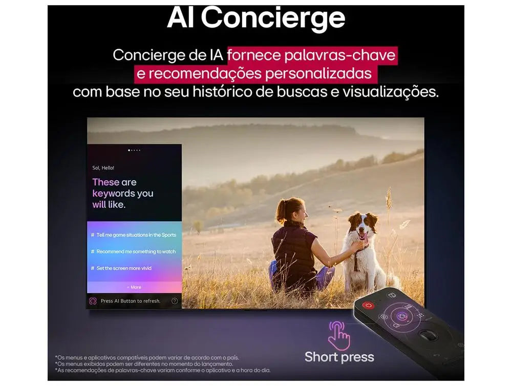 Smart TV 55 "LG 4K Ultra HD 55UA8550PSA webOS 25 AI 4K Gen8 Processor with Alexa 3 HDMI