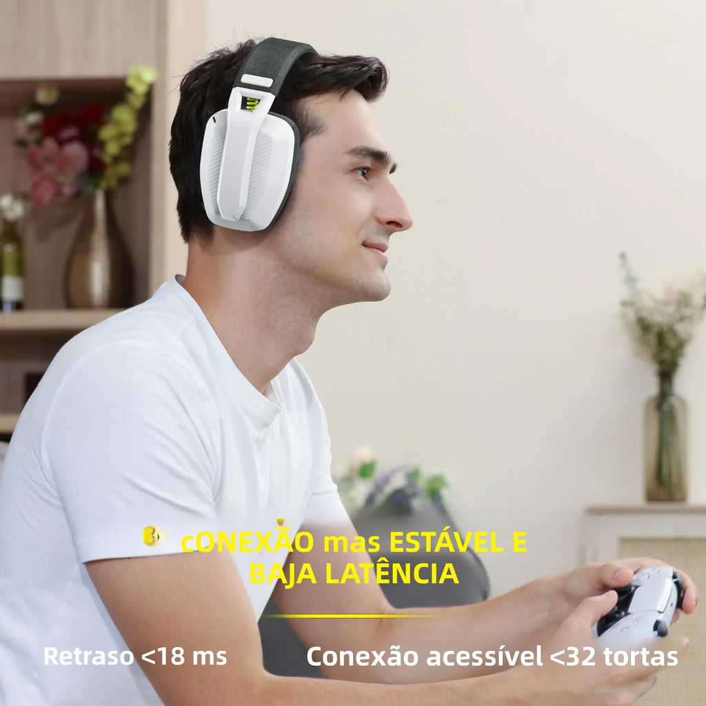 BINNUNE BW06 Bluetooth Headsets Gamer with Mic for PS5 PS4 PC Mac Playstation Wireless 2.4GHz Gaming Headphone with Microphone