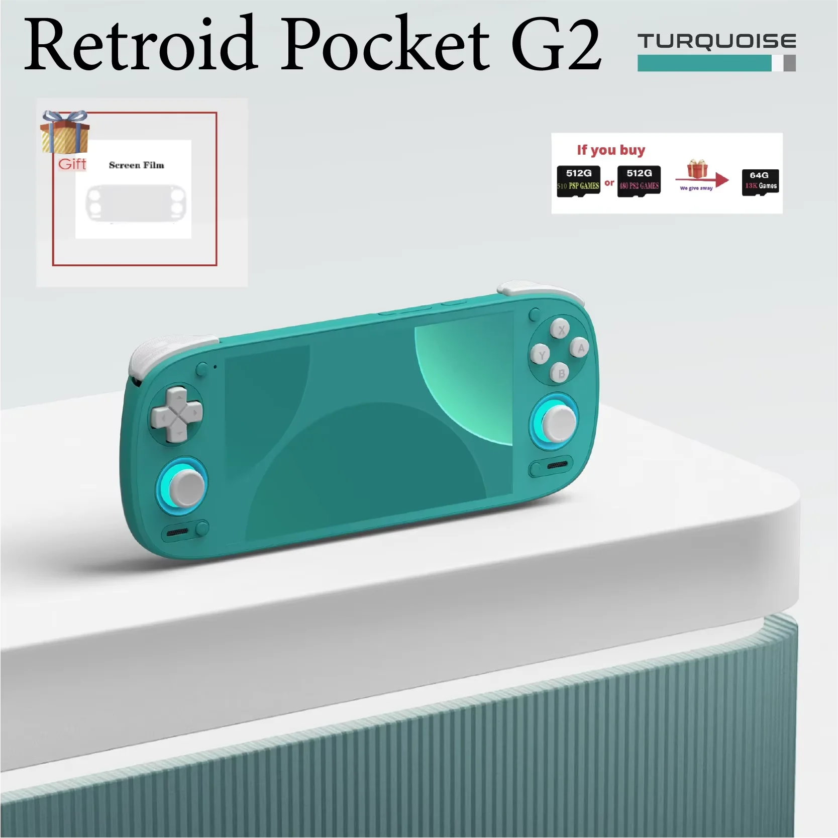 Retroid Pocket G2 Handheld Game Console RP G2 Android 15 5.5 Inch 1080P AMOLED Screen 5000mAh Hall-Effect Joystick PSP PS2 Gift